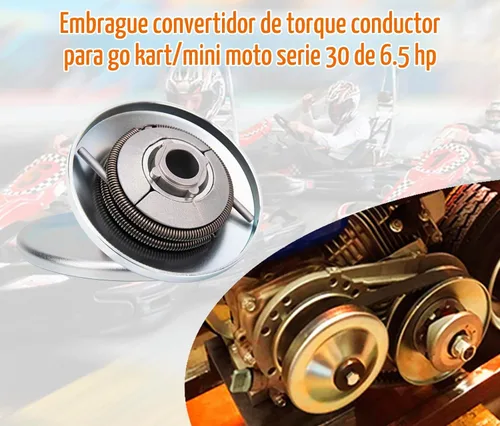 Vista 4 de Kit convertidor de par Go Kart serie 30 de 6.5 hp, polea de embrague de mini bicicleta de 3/4 pulgadas compatible con 212CC Predator Comet Manco Max