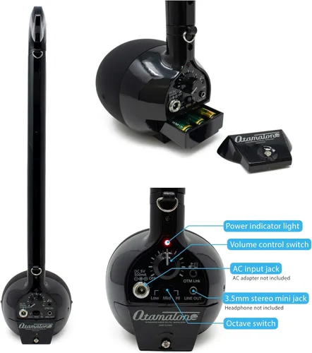 Vista 5 de Otamatone from maywa Denki Digital, normal e inglés (Negro)