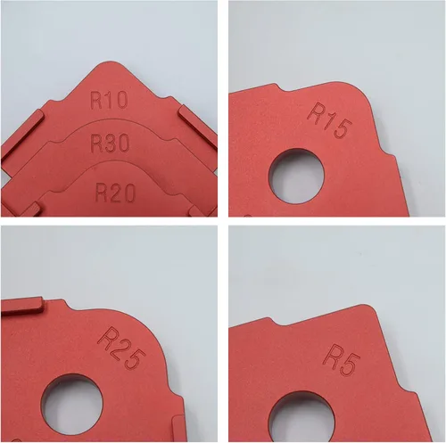 Vista 4 de Evwoge - Juego de 3 plantillas para router radio, aleación de aluminio, esquinas de radio R5 R10 R15 R20 R25 R30