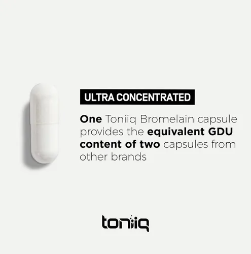 Vista 11 de Toniiq Bromelina de ultra alta resistencia 500mg - 3600 GDU/gramo