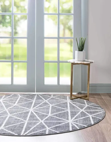 Vista 20 de Unique Loom Matrix Trellis Collection - Alfombra geométrica (2 pies x 6 pies 1 pulgada, azul/azul claro)