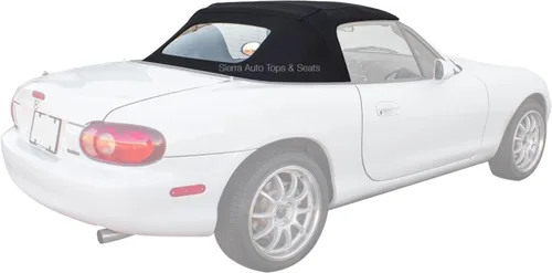 Vista 2 de Sierra Auto Tops Convertible Top Reemplazo para Mazda Miata MX5 1990-2005, Stayfast Canvas, Negro
