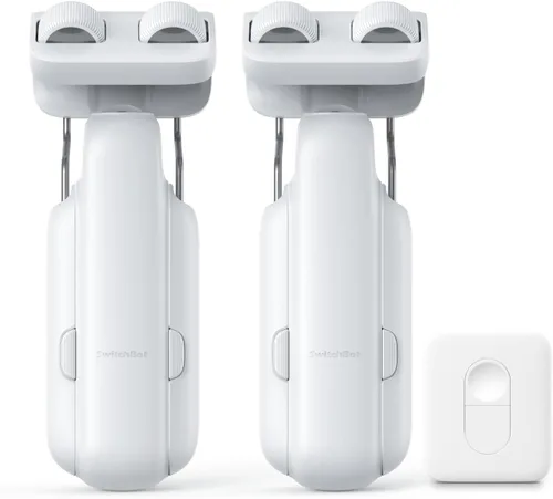 Vista 10 de SwitchBot 2025 Automatizador de Cortinas con 3 Barras - Control Remoto Bluetooth, Control WiFi y Smartphone, Desempeño Mejorado, Agrega Hub