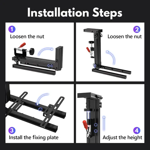 Vista 7 de RACGTING Hotas Mount for Logitech X56X52X52 Pro,No Installation Joystick Mount for Thrustmaster T Flight HOTAST.16000M FCS HOTASTCA Officer Pack