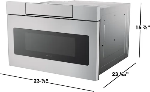 Vista 13 de Sharp, horno microondas SMD2470AS, de 24 pulgadas, 1,2 Cu. Pie de acero inoxidable