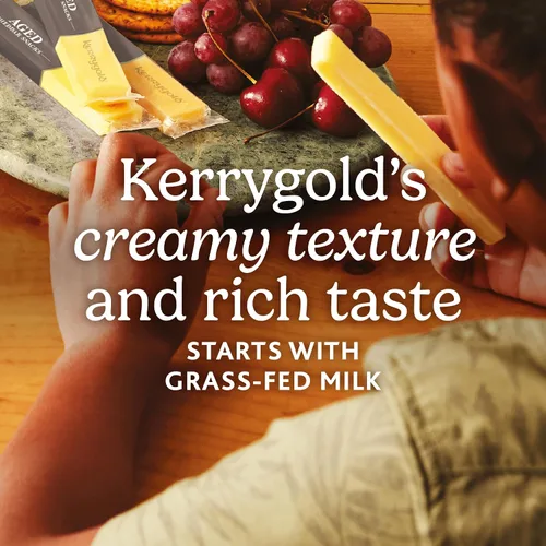 Vista 5 de Kerrygold Palitos de queso cheddar irlandés envejecido alimentado con pasto, 6 onzas