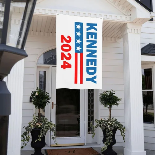 Vista 9 de Kennedy - Bandera para el presidente Robert Kennedy 2024, bandera de salvar Estados Unidos 2024, bandera anti Biden, bandera demócrata, bandera de 3