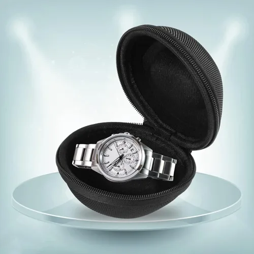 Vista 2 de Single Watch Travel for Case Portable Storage Organizer Shock-Resistant Smartwatches Zippered Container Box C Hold