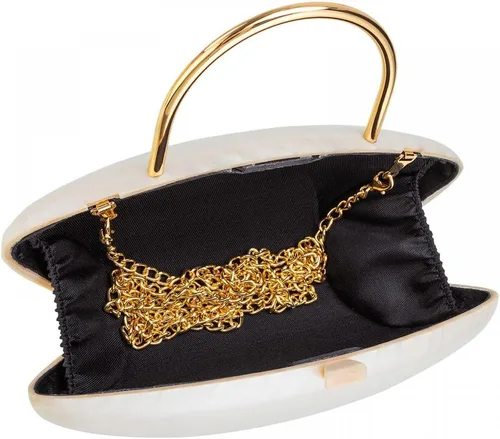 Vista 9 de YYW Monederos de mano para mujer, con forma de concha acrílica, lindo bolso de noche con cadena para fiesta de boda