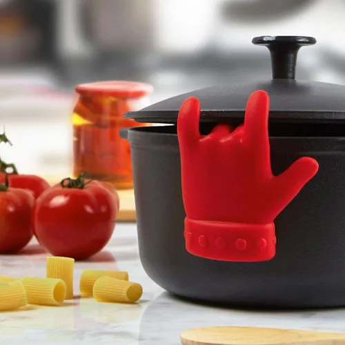Vista 3 de BeyondNice Elevador de tapa de olla de silicona con forma de dedo, único, a prueba de derrames y liberación de vapor, herramienta y accesorios de 1