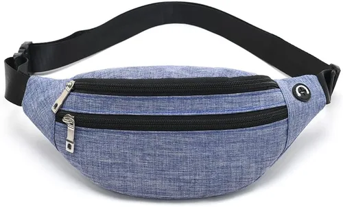 Vista 6 de Riñonera para hombres y mujeres – Riñonera impermeable con correa ajustable para viajes, deportes y correr.
