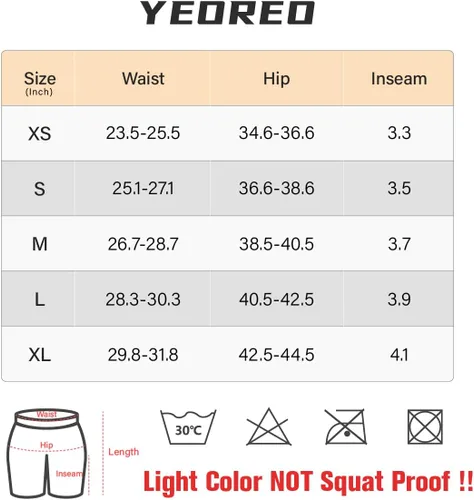 Vista 6 de YEOREO Pantalones cortos de entrenamiento para mujer, espalda en V, pantalones cortos de gimnasio con levantamiento de glúteos, pantalones cortos