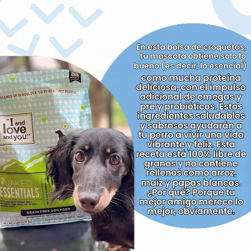 Vista 7 de I and love and you Naked Essentials Alimento Seco para Perros - Pollo + Pato - Alto en Proteínas, Carne Real, Sin Rellenos, Prebióticos +