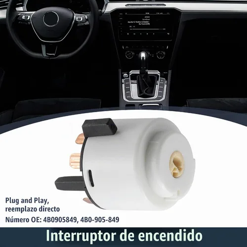 Vista 2 de X AUTOHAUX 4B0905849 Interruptor de arranque de encendido Botón de parada de arranque del motor para Volkswagen Jetta 1999 2000 2001 2002 2003 2004