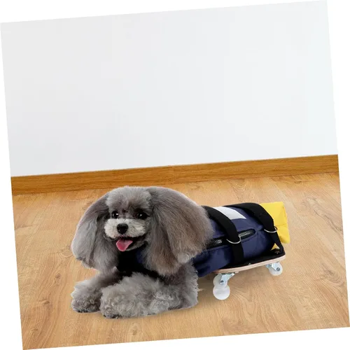 Vista 6 de Garneck Silla de ruedas PET para perros discapacitados, patinete ajustable para pasear perros con bolsa de remolque para patas traseras, carrito