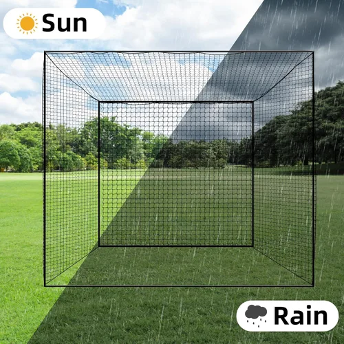 Vista 8 de amazgolf Various Size Baseball Batting Cage Net Only/Backstop Nets, Baseball Batting Cages/Barrier Net for Backyard, Heavy Duty Hitting Net for