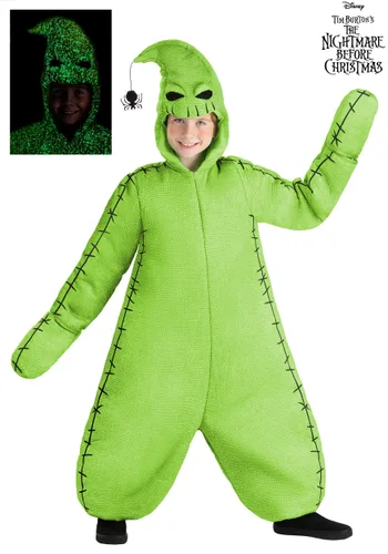 Vista 10 de Disfraz de Oogie Boogie de Disney que Brilla en la Oscuridad para Niños Multicolor
