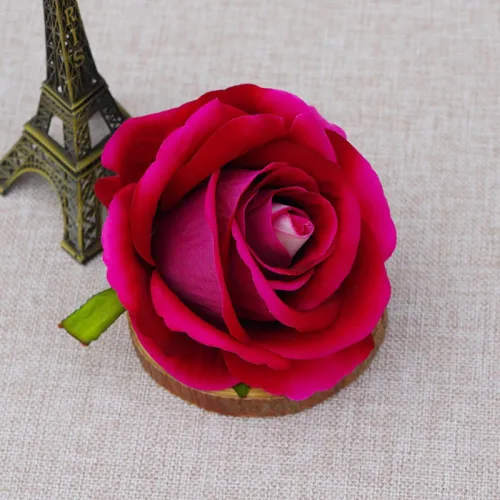 Vista 25 de 10 piezas de flores artificiales sin tallo de 3.9 in de cabeza de rosas artificiales estéticas para bodas, ramos, guirnaldas