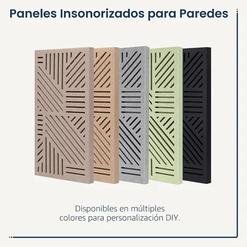 Vista 6 de BUBOS Paquete de 4 paneles acústicos engrosados, 23.6'' x 11.8'' paneles de pared acústicos autoadhesivos absorbentes de sonido con cavidad