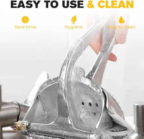 Vista 2 de Extractor de jugo de fruta fresca, exprimidor manual 2026 con agarre ergonómico, exprimidor de limón resistente de aleación de aluminio para limón