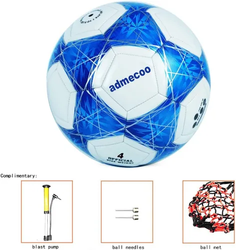 Vista 3 de Balón de fútbol iluminado que brilla en la oscuridad, tamaño 3/4/5 con agujas y pelota de bombeo para hombres, jóvenes y adultos, juegos nocturnos