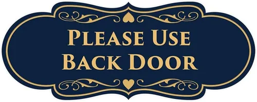 Vista 20 de Signs ByLITA Designer Please Use - Puerta trasera (negro) - Pequeño, 1 paquete