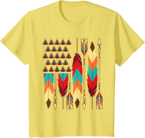 Vista 48 de Native American Bandera - Camiseta de veteranos indígenas del Mes del Orgullo, Negro, S