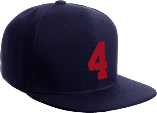 Vista 194 de Número de equipo modificado para requisitos particulares del jugador del color del sombrero del Snapback de la visera plana clásica de la visera