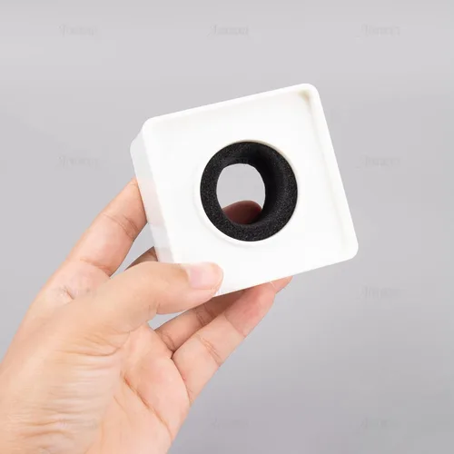 Vista 3 de AUEAR, Logotipo cuadrado del micrófono DIY en forma de cubo de la bandera del micrófono para la entrevista de noticias