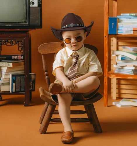 Vista 6 de Jastore Sombreros de vaquero para bebés, niños y niñas, sombreros de vaquera, sombreros occidentales para niños
