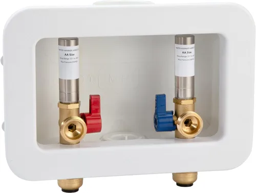 Vista 12 de [1 unidad] Lingmfg Caja de salida para lavadora PEX-B crimpado con drenaje central de 2 pulgadas, crimpado PEX-B de 1/2 pulgada, conexión mangueras