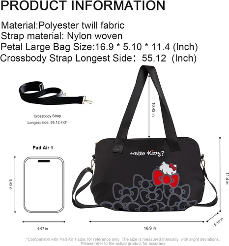 Vista 6 de AmBealla Bolsas de viaje con cremallera, bolsa de fin de semana, ligera para mujer, bolsa de lona para llevar en el gimnasio, trabajo