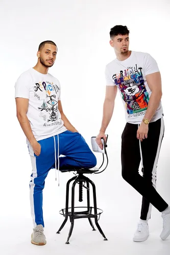 Vista 5 de SCREENSHOT -TRACK PANTS S41700 - Pantalones deportivos para hombre, de alta calidad, ajustados, atléticos, a la moda, estilo urbano