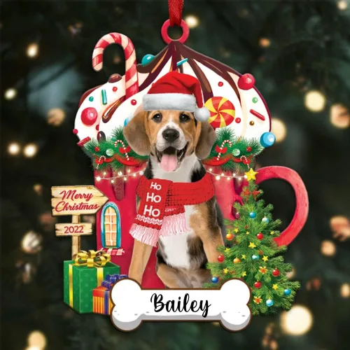 Vista 56 de Amantes de los perros de Navidad – Navidad de perros disponibles para muchos perros Shi Tzu – Adorno con forma personalizada, adorno de Navidad
