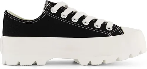 Vista 4 de CUSHIONAIRE Vasco Low Top - Tenis de lona para mujer + espuma viscoelástica, Negro