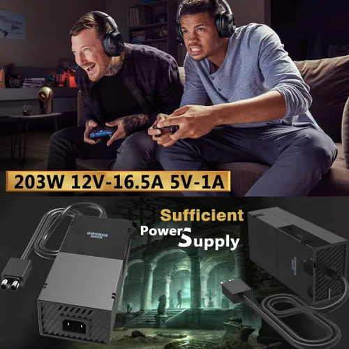 Vista 7 de Power Brick Compatible with Xbox One Power Supply Brick for Xbox One, KSW KINGDO Power Supply for Microsoft Xbox one Sole Newest Quietest Version