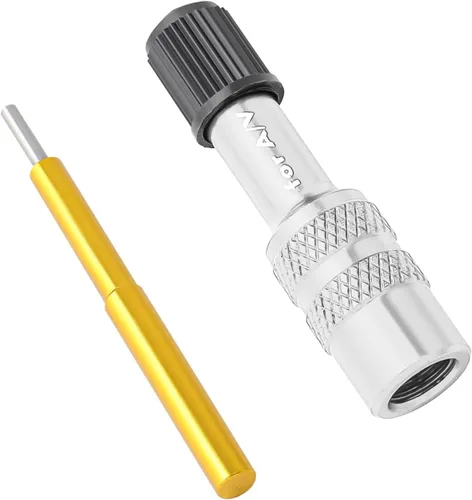 Vista 6 de Adaptador de válvula de horquilla delantera de bicicleta Boquilla Negro
