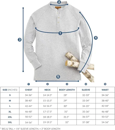 Vista 5 de Venado Full Motion Henley - Camisas para hombre, manga larga Henley con elástico