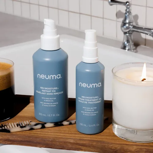 Vista 10 de Neuma Aceite de tratamiento de argán Neu Moisture para cabello, 3.4 onzas líquidas Fórmula ligera con manteca de karité y aceite de argán