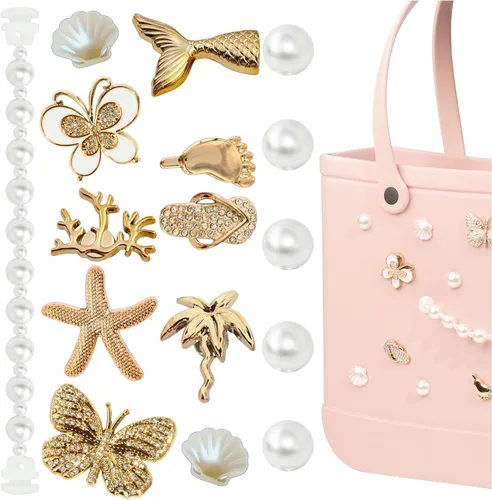 Vista 32 de Mon Caramel Resina Bolsa de Playa Accesorios Encantos,Resina Playa Totes Accesorios Insertos,Daisy Flower Bag Charms