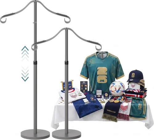 Vista 23 de Reusable Shirt Display Stand-Mannequin Torso Tshirt Display Stand for Retail/Vendors,18-33" Adjustable Dress Form Mannequin Stand Clothes Black