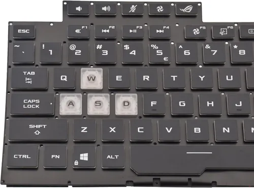 Vista 5 de Teclado de repuesto compatible con Asus G512 G531GD G531GT G531GU G531GV G531GW G532 GL531 G15 6037B0203201 (la luz de fondo es de ocho puntadas)