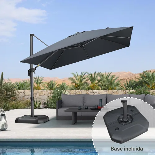 Vista 307 de PURPLE LEAF Paraguas al aire libre con base 8' x 8' protección solar verde Manzana Verde (Apple Green)