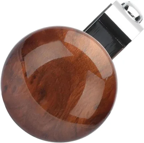 Vista 4 de VORCOOL Perilla giratoria para volante de madera, bola universal de mango de potencia suicida para automóviles, camiones, semistractores, barcos
