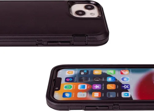 Vista 6 de Funda para iPhone 13 Mini (5.4 pulgadas) con 2 protectores de pantalla Resistente de cuerpo completo de grado militar protección contra caídas