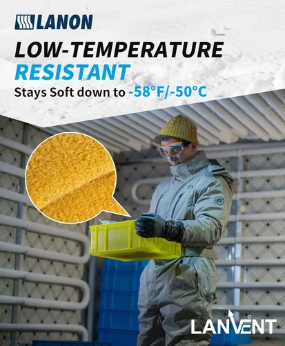 Vista 4 de LANON Waterproof Winter Work Gloves, Moisture-permeable PU Coated，Warm Gloves for Freezer & Outdoor Work