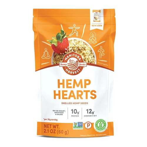 Vista 9 de Manitoba Harvest Corazones de Cáñamo, Semillas de Cáñamo Descascarilladas - 0.9 oz, Paquete de 12 - 10g de Proteína Vegetal y 12g de Omega 3 y 6 por
