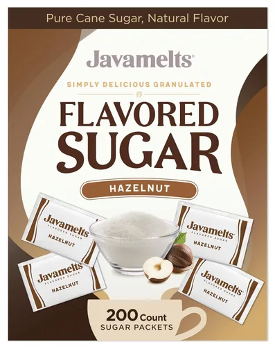 Vista 15 de Javamelts Paquetes de azúcar con sabor a caramelo, azúcar de caña pura para hornear, sustituto del jarabe de café, cócteles, té, sin OMG, sin