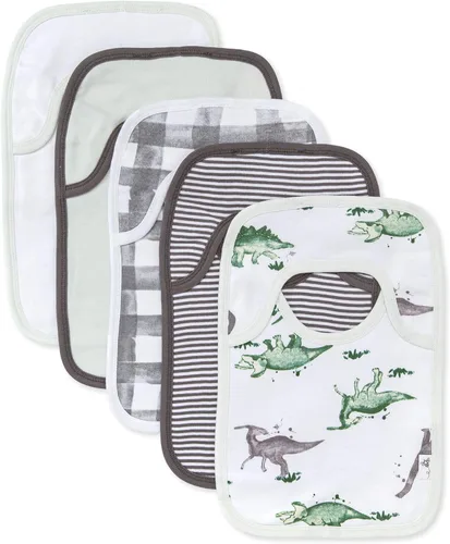 Vista 20 de Burt's Bees Baby Baberos unisex para bebé, trapos de baba de hombro de solapa, 100% algodón orgánico con baberos absorbentes de toalla de rizo A