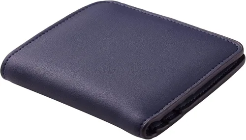 Vista 3 de Toughergun Cartera pequeña de cuero delgada para mujer con protección RFID, mini monedero bifold compacto con ventana de identificación transparente